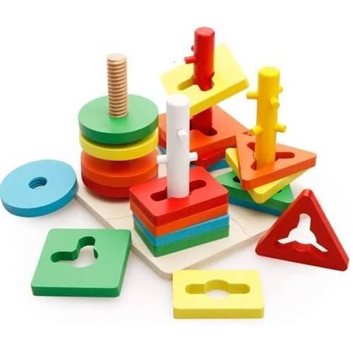 High Quality Four Set of Columns Puzzle Blocks