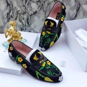 Flowered Designed Versace Shoes