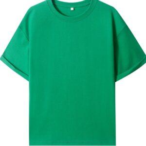 Men's 260g Heavyweight T-shirt : Forest Green Japanese style, large size.