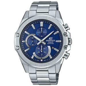 Casio EFR-S567D-2AVUDF Men's EDIFICE Chronograph Blue Dial Silver Bracelet Quartz Watch